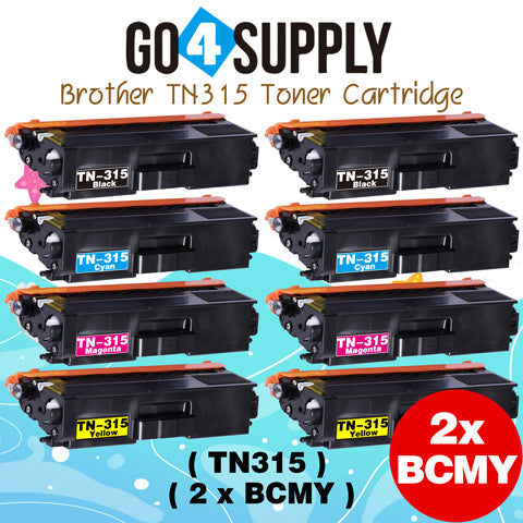 Compatible Combo Set Brother TN-315 TN315 (BCMY) Toner Cartridge Used for Brother HL-4140CN HL-4150CDN HL-4570CDWT HL-4570CDW MFC-9460CDN MFC-9560CDW DCP-9055CDN DCP-9270CDN Printers