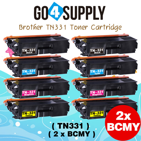 Compatible Brother Set Combo TN331 TN-331 (BCMY) Toner Cartridge Used for HL8250CDN/L8350CDW/L8400CDN/L8600CDW/L8850CDW