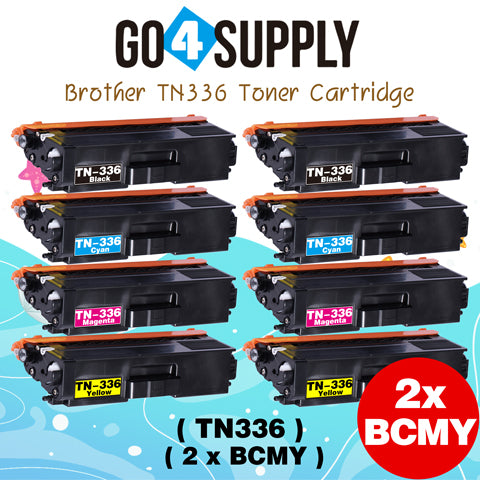 Compatible Brother Set Combo TN336 TN-336 (BCMY) Toner Cartridge Used for HL-L8250CDW HL8350CDW/CDWT
DCP-L8400CDN/L8450CDW; MFC-L8850CDW