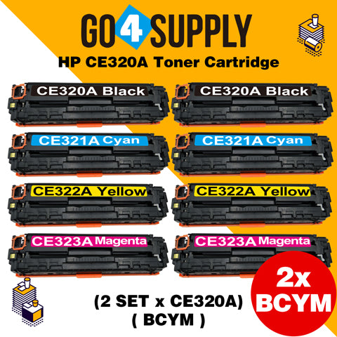 Compatible Set HP CE320A CE321A CE322A CE323A Toner Cartridge Used for HP LaserJet CP1521/1522/1523/1525n; Pro CP1525/1526/1527/1528nw; Pro CM1411/1412/1413/1415fn; Pro CM1415/1416/1417/1418fnw Printer