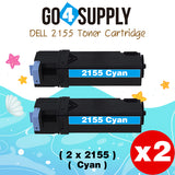 Compatible Dell 2155 Cyan Toner Cartridge Replacement for 2150cn 2150cdn 2155cn 2155cdn Printer