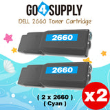 Compatible Dell 2660 Cyan 593-BBBT TW3NN Toner Cartridge Replacement for C2660dn C2665dnf Printer