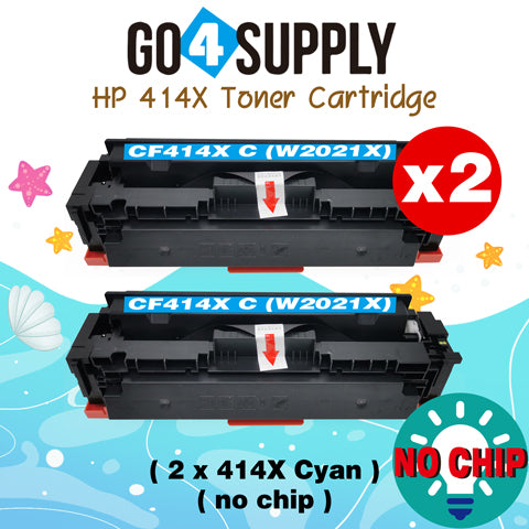 Compatible HP Cyan W2021X CF414X (NO CHIP) Toner Cartridge Used for Color LaserJet Pro M454dn/M454dw; MFP M479dw/M479fdn/M479fdw/M454nw; Enterprise M455dn/ MFP M480f/ MFP M480f; Color LaserJet Managed E45028