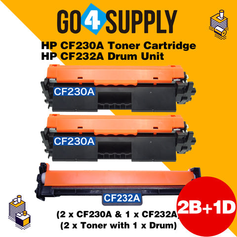 Compatible Kits Combo HP 230A CF230A 30A Toner Unit with 232A CF232A 32A Drum Unit Used for HP LaserJet Pro M203dn/203dw; MFP M227fdw/227sdn Printer