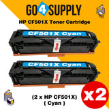 Compatible Cyan HP 501x CF500x 202x Toner Cartridge Used for HP Color LaserJet Pro M254/M254dw/254nw; MFP M281cdw/281fdn/281fdw/280/280nw Printer