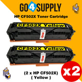 Compatible Yellow HP 502x CF500x 202x Toner Cartridge Used for HP Color LaserJet Pro M254/M254dw/254nw; MFP M281cdw/281fdn/281fdw/280/280nw Printer