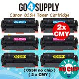 Compatible (High-Yield Page) CANON CRG055H (BCMY, NO CHIP) Set Combo CRG-055H Toner Cartridge Used for Canon i-SENSYS MF741Cdw;  i-SENSYS MF745Cdw;  i-SENSYS MG743Cx