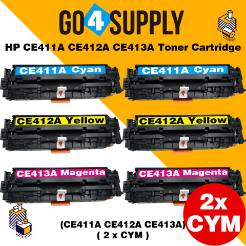 Compatible 3-Color Combo HP CE411A CE412A CE413A Toner Cartridge Used for HP Laserjet Enterprise 300 color M351/ MFP M375nw; 400 color M451nw/M451dn/M451dw/ MFP M475dn/M475dw Printer