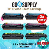 Compatible HP Set Combo (BCMY, NO CHIP) CF206A W2110A W2111A W2112A W2113A 206A Toner Cartridge Replacement for HP Color LaserJet Pro MFP M283fdw/M283fdn; M255dw/M255nw