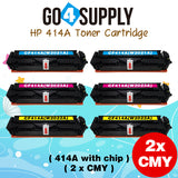 Compatible HP CF414A (WITH CHIP) W2020A W2021A W2022A W2023A Set Combo Toner Cartridge Used for Color LaserJet Pro M454dn/M454dw; MFP M479dw/M479fdn/M479fdw/M454nw; Enterprise M455dn/ MFP M480f/ MFP M480f; Color LaserJet Managed E45028