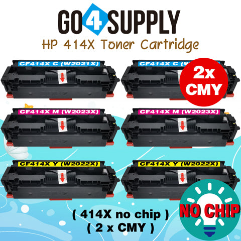 Compatible HP CF414X (NO CHIP) W2020X W2021X W2022X W2023X Set Combo Toner Cartridge Used for Color LaserJet Pro M454dn/M454dw; MFP M479dw/M479fdn/M479fdw/M454nw; Enterprise M455dn/ MFP M480f/ MFP M480f; Color LaserJet Managed E45028