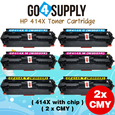 Compatible HP CF414X (WITH CHIP) W2020X W2021X W2022X W2023X Set Combo Toner Cartridge Used for Color LaserJet Pro M454dn/M454dw; MFP M479dw/M479fdn/M479fdw/M454nw; Enterprise M455dn/ MFP M480f/ MFP M480f; Color LaserJet Managed E45028