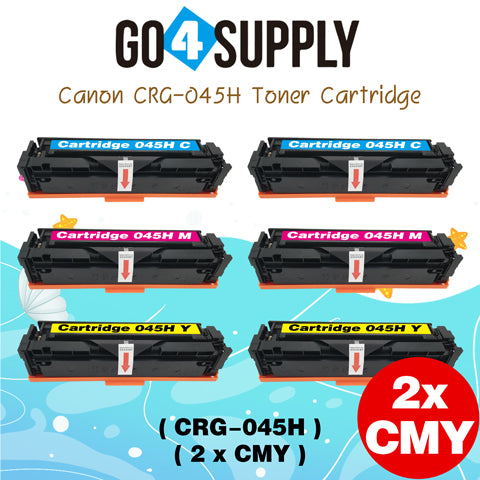 Compatible (High-Yield Page) CANON CRG-045H CRG045H (BCMY) Set Toner Cartridge Used for Color imageCLASS MF634Cdw/LBP612Cdw/MF632Cdw; i-SENSYS MF631Cn/633Cdw/635Cx/LBP611Cn/613Cdw