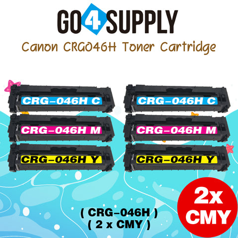 Compatible (High-Yield) CANON CRG046H (BCMY) Set Toner Cartridge CRG-046H Used for Color imageCLASS LBP654Cdw/MF735Cdw/MF731Cdw/MF733Cdw, Color i-SENSYS LBP654Cx/653Cdw/MF732Cdw/734Cdw/735Cx; Satera MF731Cdw/LBP654C/LBP652C/LBP651C/MF735Cdw/MF733Cdw