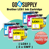 Compatible 3-Color Combo Brother 61xl LC61 LC61XL Ink Cartridge Used for MFC-250C/255CW/257CW/290C/295CN/490CW/495CW/615W/790CW/795CW/990CW/5490CN/5490CW/5890CN/5895CW/6490CW/6890CDW,MFC-J220/J265w/J270w/J410/J410w/J415W/J615W/J630W Printer