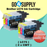 Compatible 3-Color Combo Brother 75xl LC75 LC75XL Ink Cartridge Used for MFC-J432W/J430W/J6910DW/J6710DW/J5910DW/J6510DW/J435W/J835DW/J280W/J425W; DCP-J525N/J540N/J740N/J925N/J525W/J725DW/J925DW/J940N-B/J940N-W Printer