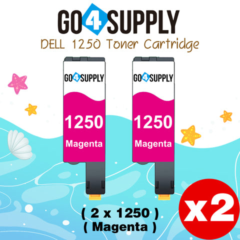 Compatible Magenta Dell 1250/XMX5D Toner Cartridge Replacement for Dell 331-0780 Used for 1250c 1350cnw 1355cn 1355cnw C1760nw C1765nf Printer