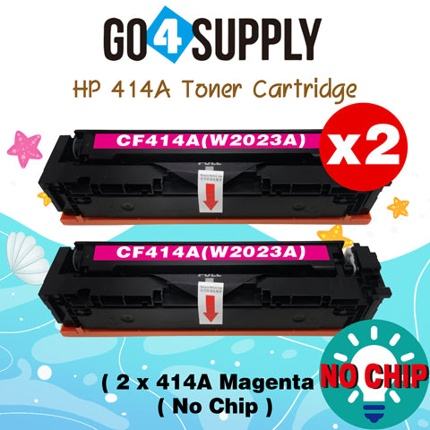 Compatible HP Magenta W2023A CF414A (NO CHIP) Toner Cartridge Used for Color LaserJet Pro M454dn/M454dw; MFP M479dw/M479fdn/M479fdw/M454nw; Enterprise M455dn/ MFP M480f/ MFP M480f; Color LaserJet Managed E45028