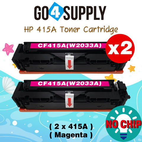 Compatible HP Magenta W2033A CF415A (NO CHIP) Toner Cartridge Used for Color LaserJet Pro M454dn/M454dw; MFP M479dw/M479fdn/M479fdw/M454nw; Enterprise M455dn/MFP M480f; Color LaserJet Managed E45028