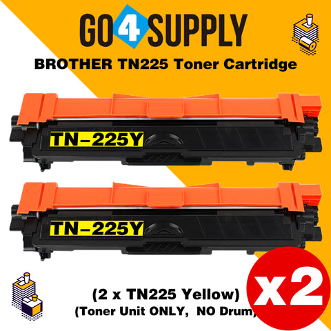 Compatible Yellow Brother TN225 TN-225 Toner Unit Used for Brother HL-3140CW/ HL-3142CW/ HL-3150CDW/ HL-3152CDW/ HL-3170CDW/ HL-3172CDW/ MFC-9130CW/ MFC-9140CDN/ MFC-9330CDW/ MFC-9340CDW; DCP-9020CDW Printer