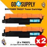 Compatible (Toner Only) Cyan Brother 227 TN227 TN-227 Toner Unit Used for Brother HL-L3210CW/L3230CDW/L3710CDW/L3270CDW/L3290CDW; DCP-L3510CDW/L3550CDW/L3551CDW; MFC-L3710CW/3730CDW/L3750CDW/L3770CDW/L3745CDW Printer