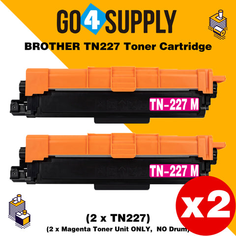 Compatible (Toner Only) Magenta Brother 227 TN227 TN-227 Toner Unit Used for Brother HL-L3210CW/L3230CDW/L3710CDW/L3270CDW/L3290CDW; DCP-L3510CDW/L3550CDW/L3551CDW; MFC-L3710CW/3730CDW/L3750CDW/L3770CDW/L3745CDW Printer