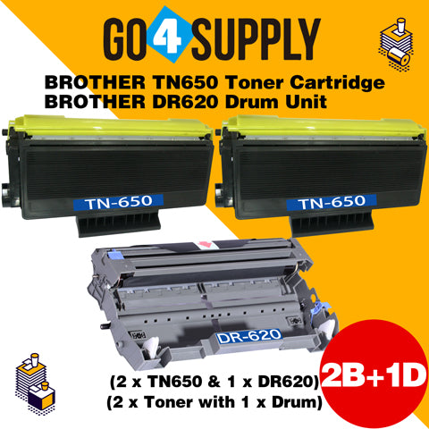 Compatible Combo Brother TN650 TN-650 Toner Unit with DR620 DR-620 Drum Unit Used for BrotherHL5240/5250DN/5250DNT/5340/5350/5380/5270/5280DW  MFC8460N/8860DN; DCP8060/8065DN/MF8870/8670 Printer