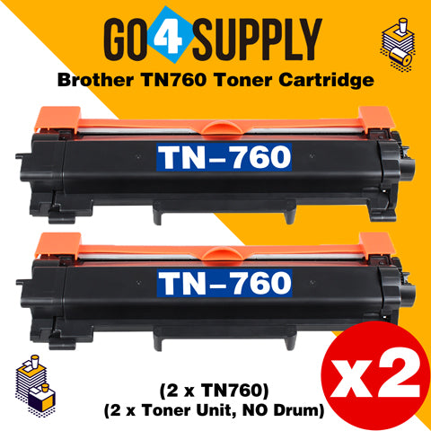 Compatible  Brother TN760 TN-760 Toner Unit Used for DCP-L2550DW, HL-L2350DW, HL-L2370DW, HL-L2370DW XL, HL-L2390DW, HL-L2395DW, MFC-L2710DW, MFC-L2750DW, MFC-L2750DW XL Printer