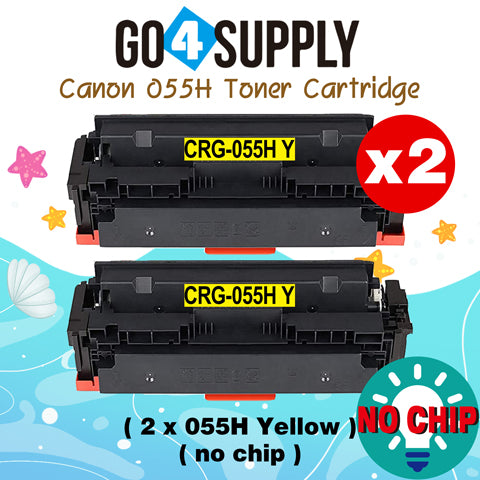 Compatible CANON (High-Yield Page) Yellow CRG055H (NO CHIP) CRG-055H Toner Cartridge Used for Canon i-SENSYS MF741Cdw; i-SENSYS MF745Cdw;  i-SENSYS MG743Cx