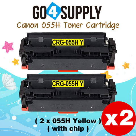 Compatible CANON (High-Yield Page) Yellow CRG055H (WITH CHIP) CRG-055H Toner Cartridge Used for Canon i-SENSYS MF741Cdw; i-SENSYS MF745Cdw;  i-SENSYS MG743Cx