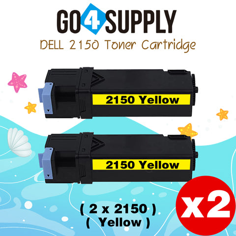 Compatible Dell 2150 Yellow 331-0718 Toner Cartridge Replacement for 2150cn 2150cdn 2155cn 2155cdn 2155 Printer