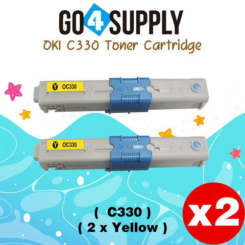 Compatible Oki Type C17 Yellow C330 Toner Cartridge to use for C330DN C530DN MC361 MC362W MC561 MC562W MFP MC352DN Printers