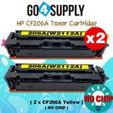 Compatible HP Yellow (NO CHIP) CF206A W2112A 206A Toner Cartridge Replacement for HP Color LaserJet Pro MFP M283fdw/M283fdn; M255dw/M255nw