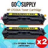 Compatible HP Yellow (WITH CHIP) CF206A W2112A 206A Toner Cartridge Replacement for HP Color LaserJet Pro MFP M283fdw/M283fdn; M255dw/M255nw