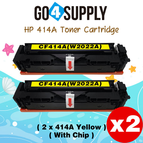Compatible HP Yellow W2022A CF414A (WITH CHIP) Toner Cartridge Used for Color LaserJet Pro M454dn/M454dw; MFP M479dw/M479fdn/M479fdw/M454nw; Enterprise M455dn/ MFP M480f/ MFP M480f; Color LaserJet Managed E45028
