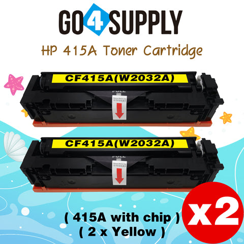 Compatible HP Yellow W2032A CF415A (WITH CHIP) Toner Cartridge Used for Color LaserJet Pro M454dn/M454dw; MFP M479dw/M479fdn/M479fdw/M454nw; Enterprise M455dn/MFP M480f; Color LaserJet Managed E45028