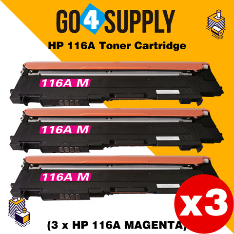 Compatible Magenta HP 116A W2063A Toner Cartridge Used for HP Color Laser MFP 179fnw/ 178nw; Color Laser 150a/ 150w/ 150nw Printer