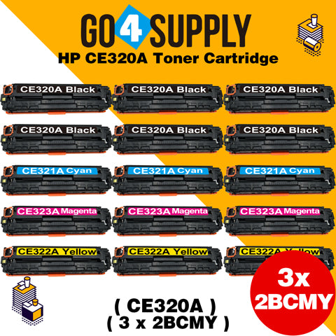 Compatible Set HP CE320A CE321A CE322A CE323A Toner Cartridge Used for HP LaserJet CP1521/1522/1523/1525n; Pro CP1525/1526/1527/1528nw; Pro CM1411/1412/1413/1415fn; Pro CM1415/1416/1417/1418fnw Printer