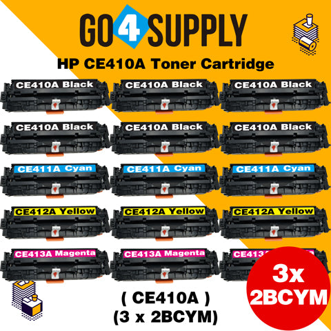 Compatible Set Combo HP CE410A CE411A CE412A CE413A Toner Cartridge Used for HP Laserjet Enterprise 300 color M351/ MFP M375nw; 400 color M451nw/M451dn/M451dw/ MFP M475dn/M475dw Printer