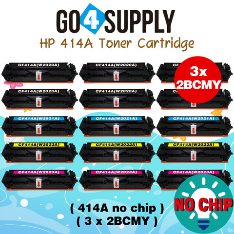 Compatible HP CF414A (NO CHIP) W2020A W2021A W2022A W2023A Set Combo Toner Cartridge Used for Color LaserJet Pro M454dn/M454dw; MFP M479dw/M479fdn/M479fdw/M454nw; Enterprise M455dn/ MFP M480f/ MFP M480f; Color LaserJet Managed E45028