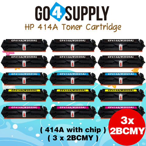 Compatible HP CF414A (WITH CHIP) W2020A W2021A W2022A W2023A Set Combo Toner Cartridge Used for Color LaserJet Pro M454dn/M454dw; MFP M479dw/M479fdn/M479fdw/M454nw; Enterprise M455dn/ MFP M480f/ MFP M480f; Color LaserJet Managed E45028