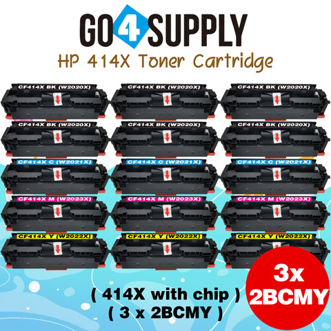 Compatible HP CF414X (WITH CHIP) W2020X W2021X W2022X W2023X Set Combo Toner Cartridge Used for Color LaserJet Pro M454dn/M454dw; MFP M479dw/M479fdn/M479fdw/M454nw; Enterprise M455dn/ MFP M480f/ MFP M480f; Color LaserJet Managed E45028