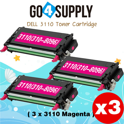 Compatible Magenta Dell 3110 Toner Cartridge Replacement for 310-8096 Used for Dell 3110cn, 3115cn, 3110, 3115 Print