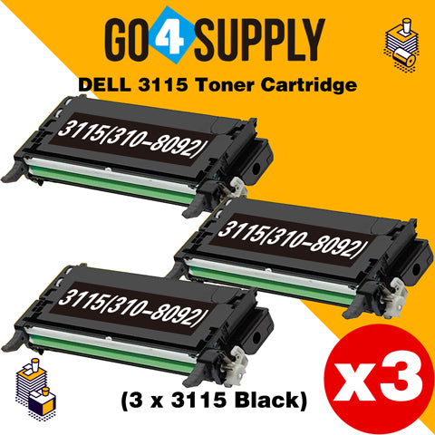 Compatible Black Dell 3115 Toner Cartridge Replacement for 310-8092 Used for Dell 3110cn, 3115cn, 3110, 3115 Print