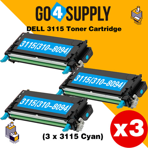 Compatible Cyan Dell 3115 Toner Cartridge Replacement for 310-8094 Used for Dell 3110cn, 3115cn, 3110, 3115 Print