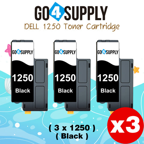 Compatible Black Dell 1250/810WH Toner Cartridge Replacement for Dell 331-0778 Used for 1250c 1350cnw 1355cn 1355cnw C1760nw C1765nf Printer