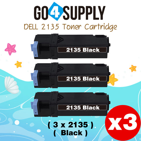 Compatible Dell 2135 330-1389 Black Toner Cartridge Replacement for 2135CN 2130CN Printer
