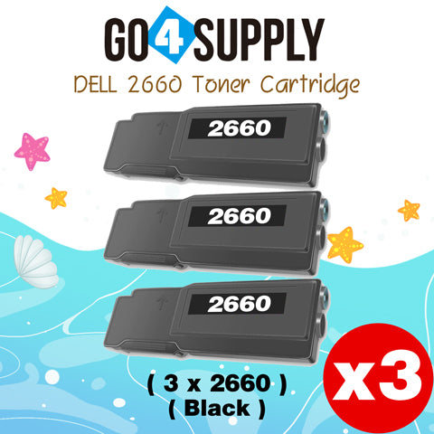 Compatible Dell 2660 Black 593-BBBU 67H2T Toner Cartridge Replacement for C2660dn C2665dnf Printer