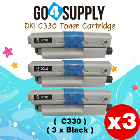 Compatible Oki Type C17 C330 Toner Cartridge to use for C330DN C530DN MC361 MC362W MC561 MC562W MFP MC352DN Printers (Black)