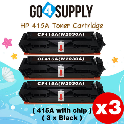 Compatible HP Black W2030A CF415A (WITH CHIP) Toner Cartridge Used for Color LaserJet Pro M454dn/M454dw; MFP M479dw/M479fdn/M479fdw/M454nw; Enterprise M455dn/MFP M480f; Color LaserJet Managed E45028